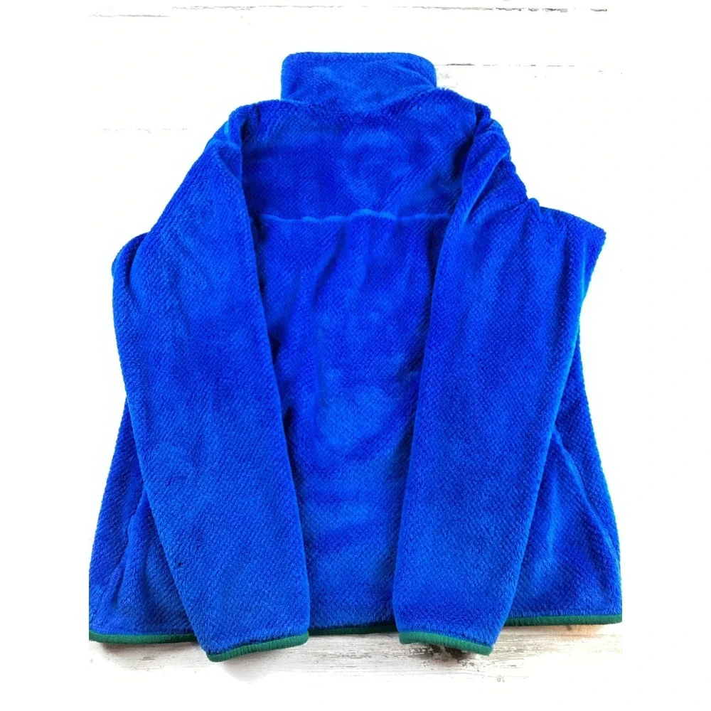 PATAGONIA Re-Tool Snap-T Pullover Blue/Green Fleece Women's  XL PolarTec 1/4 Zip - Picture 7 of 13